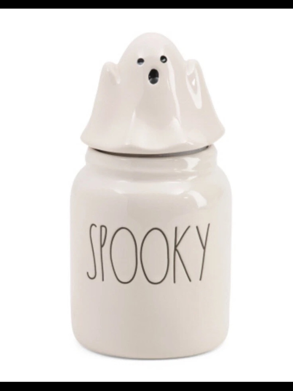 Rae Dunn spooky canister with ghost lid